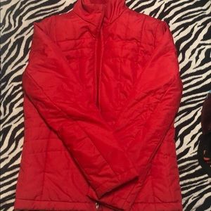 Red Lands’ End puffer jacket